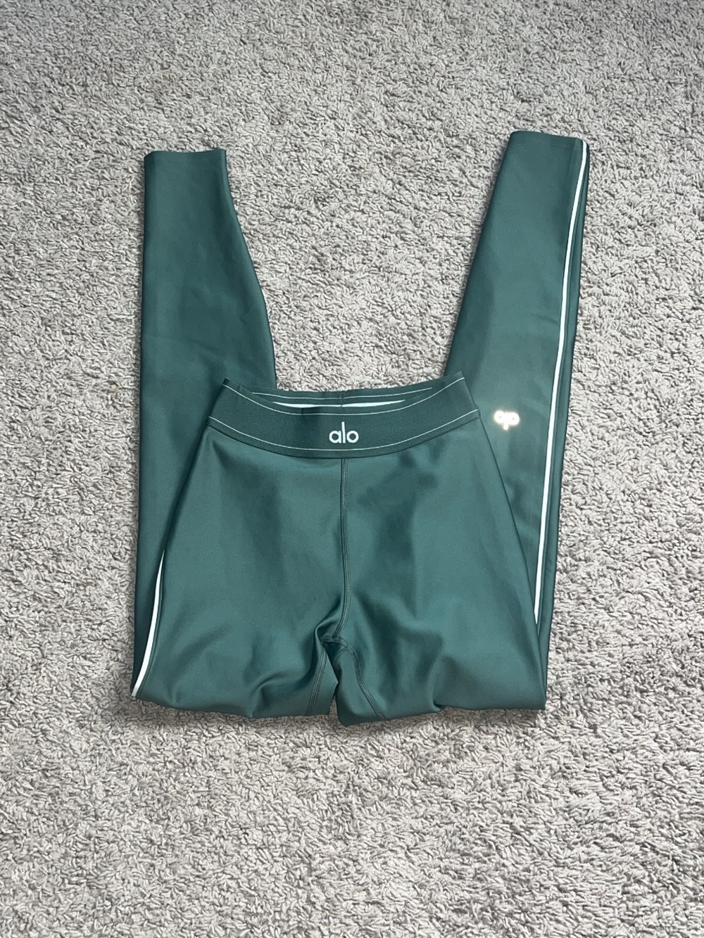 Alo clover green/white airlift high-waist suit up legging size XS